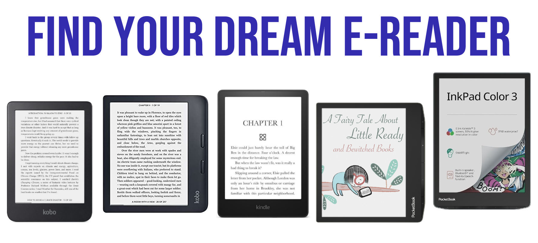 🔎 Find your dream e-reader