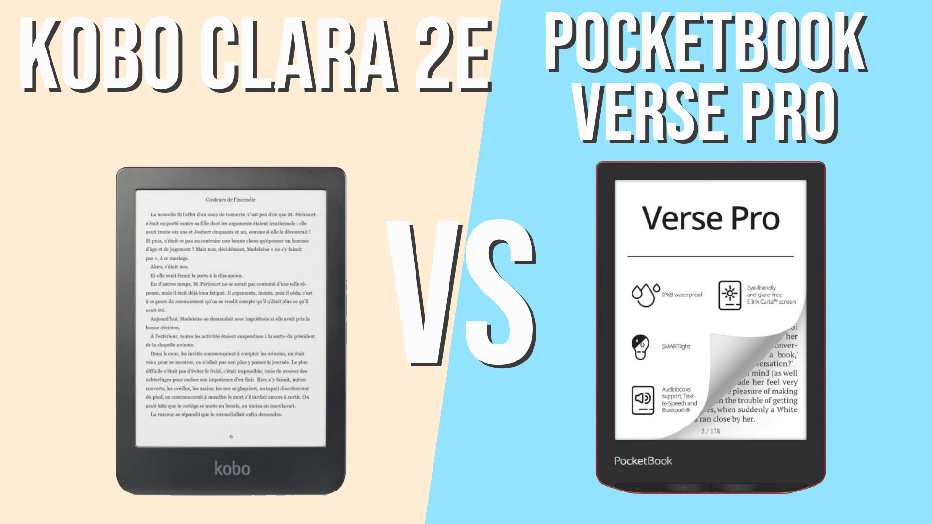 Kobo Clara 2E vs Pocketbook Verse Pro: which e-reader is best?