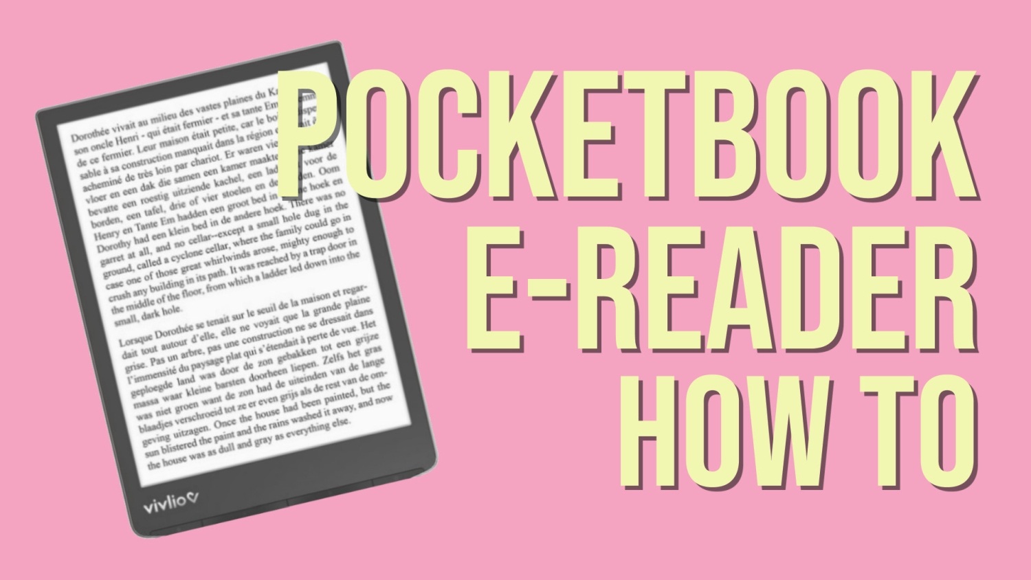 how to use a pocketbook e-reader