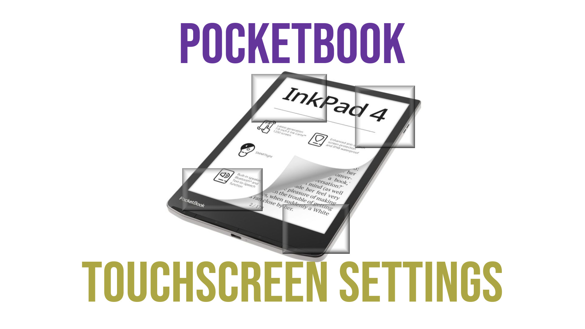 pocketbook touchscreen settings