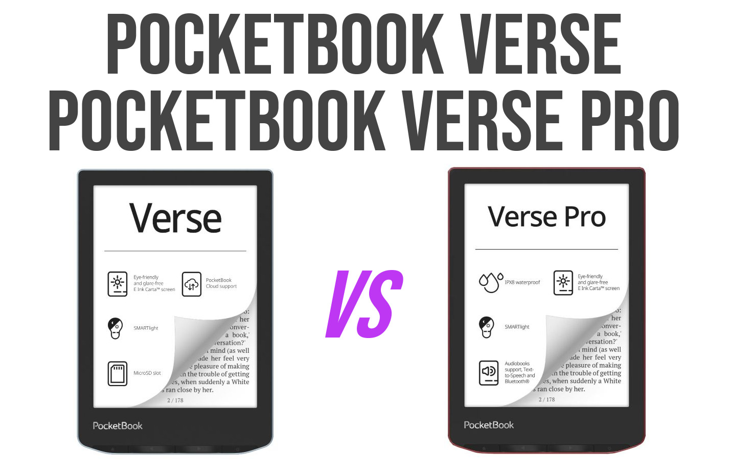 Pocketbook Verse vs Pocketbook Verse Pro