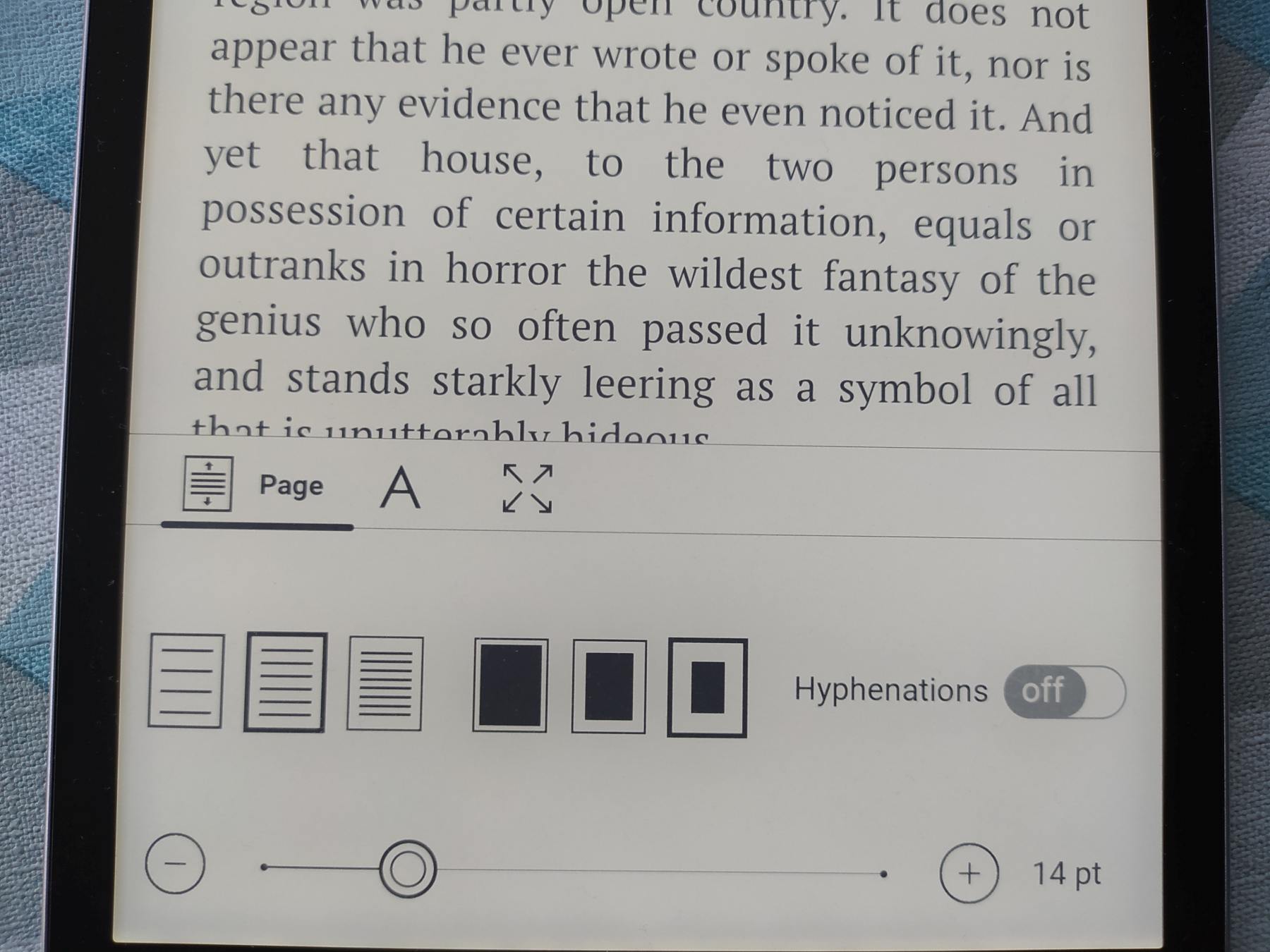 pocketbook inkpad 4 ebook display options